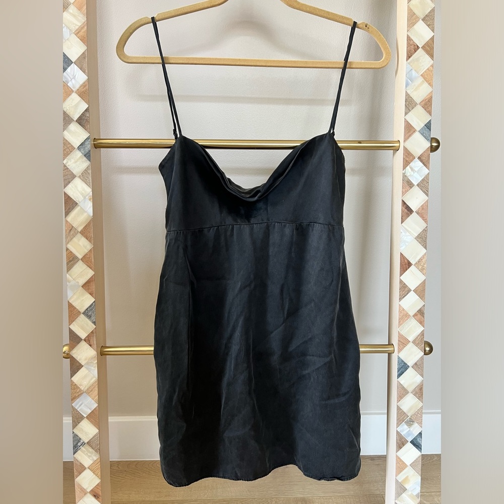 Reformation Black Slip Dress